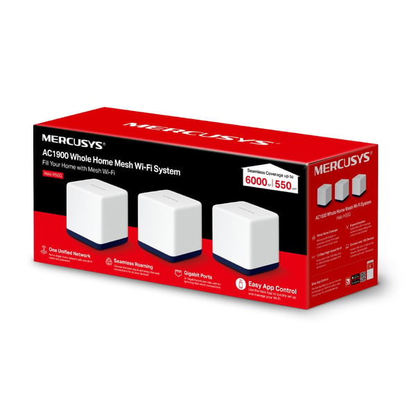 Mercusys Halo H50G (3-pack) Dual-band (2,4 GHz / 5 GHz) Wi-Fi 5 (802.11ac) Hvid Intern