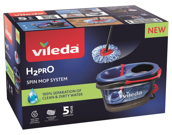Vileda 4023103254237 moppar Mikrofiber 6000 ml Våt Svart, Blå, Röd