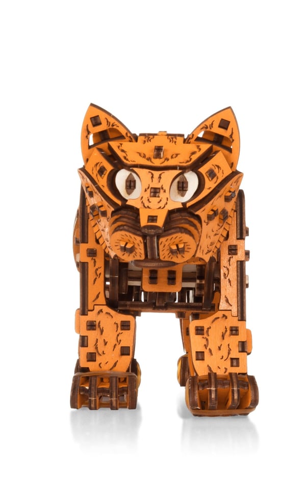 Eco Wood Art Ginger Kitten 3D-pussel Djur