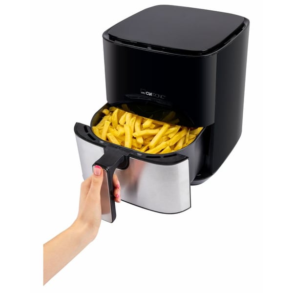 Miniatyrbillede 4 af 5: Clatronic FR 3782 H Enkelt 5 L Enkeltstående 1450 W Varmluftsteger Sort, Rustfrit stål