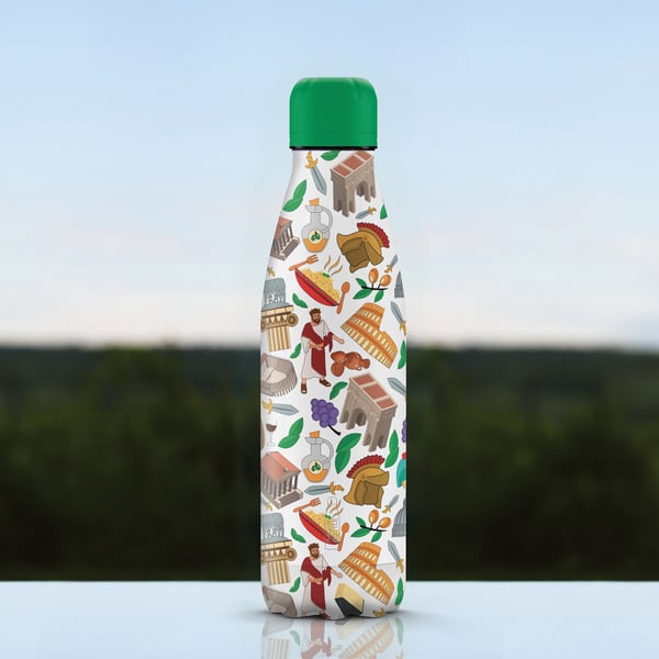 Miniatyrbild 3 av 3: The Steel Bottle City Series #55 ROMA Daglig användning 500 ml Rostfritt stål Multifärg