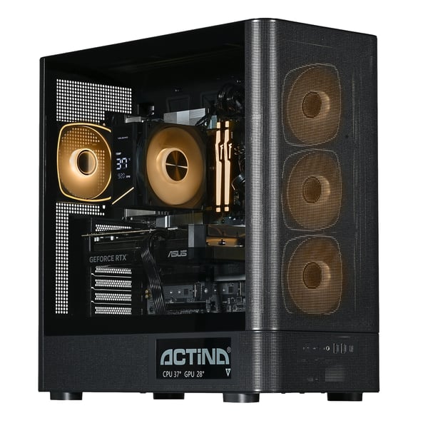 Pikkukuva 1 / 28: Actina 5901443441939 PC Intel Core Ultra 5 250K Plus 32 GB DDR5-SDRAM 1 TB SSD NVIDIA GeForce RTX 5070 Midi Tower Musta