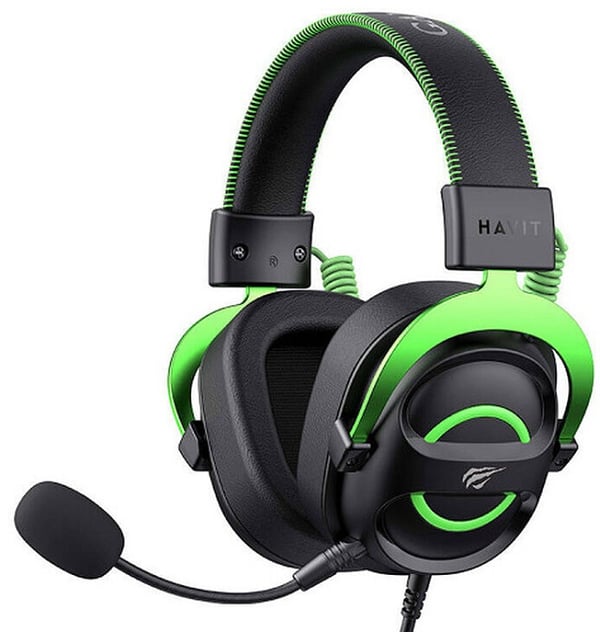 Havit 6939119065164 hovedtelefoner/headset Ledningsført Spil Sort, Grøn