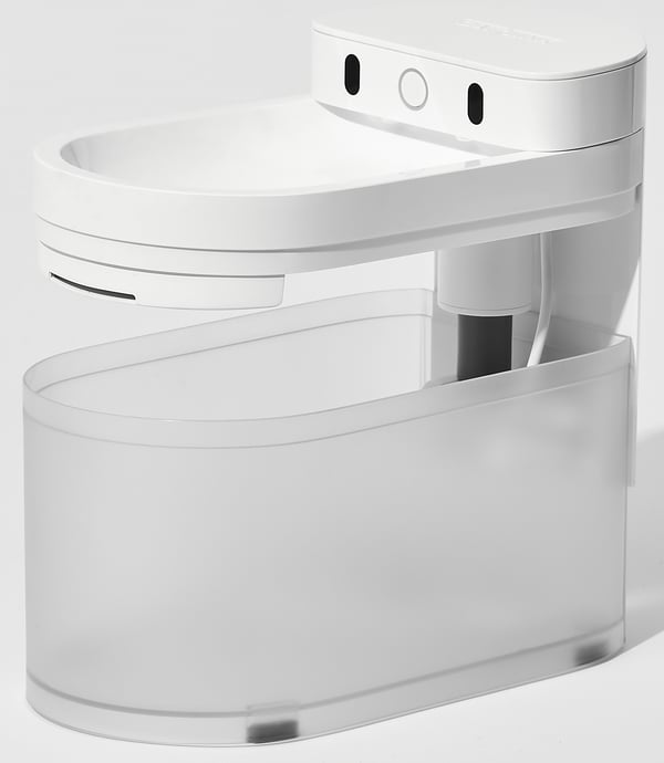 CATLINK AI Water Fountain vandskål og foderautomat til hund og kat Acrylonitrilbutadienstyren Hvid Automatisk vandautomat til kæledyr