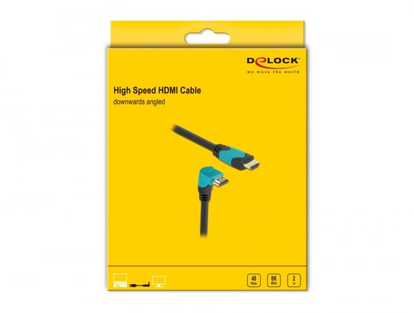 DeLOCK 86992 HDMI-kabel 2 m HDMI Typ A (standard) Svart, Blå