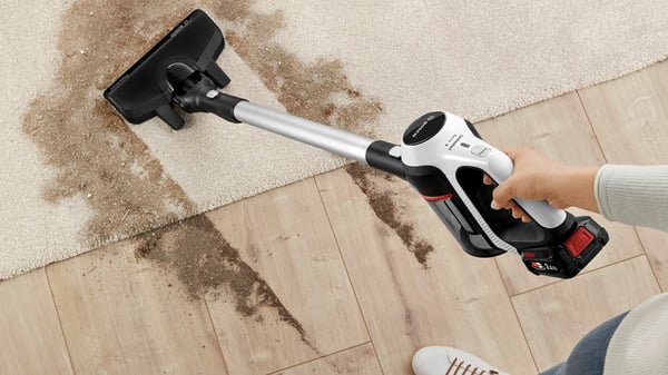 Bosch Serie 6 BCS611AM varsi-imuri & sähköharja Sauvaimuri Akku Kuiva Pussiton Musta, Valkoinen 2,5 ah