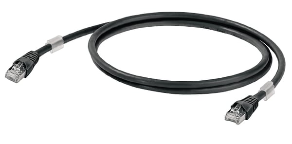 Weidmüller Cat6a S/FTP, 0.5m nätverkskablar Svart 0,5 m S/FTP (S-STP)
