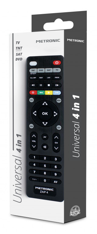 Miniatyrbillede 3 af 3: Metronic 495325 fjernbetjening DVD/Blu-ray, SAT, TNT, TV Tryk på knapper