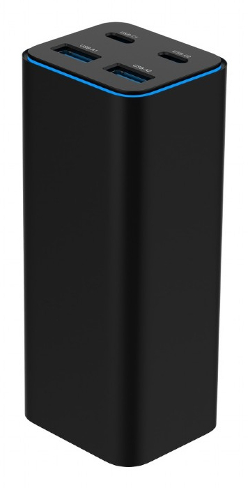Miniatyrbillede 3 af 8: Gembird TA-UC-2A2C-PD100-01-BK oplader til mobil enhed Laptop, Smartphone Sort Vekselstrøm Hurtig opladning Indendørs