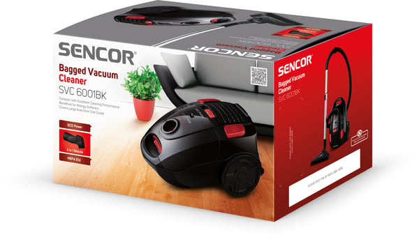 Sencor SVC 6001BK 3 l Cylinderdammsugare Torr 700 W Dammpåse