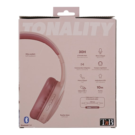 T'nB CBTONEPK hovedtelefoner/headset Kabel & trådløs USB Type-C Bluetooth Terrakotta