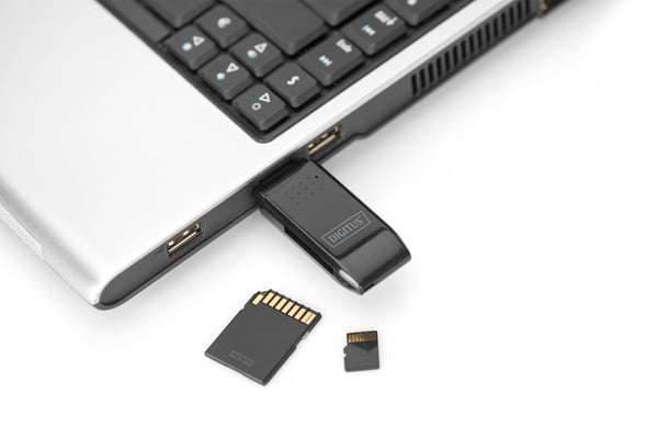 Miniatyrbillede 3 af 4: Digitus DA-70310-3 kortlæser USB 2.0 Sort