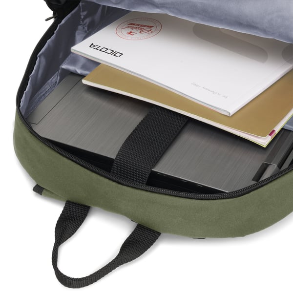 Miniatyrbillede 2 af 5: BASE XX D31965 taske og etui til laptop 39,6 cm (15.6") Rygsæk Grøn, Oliven