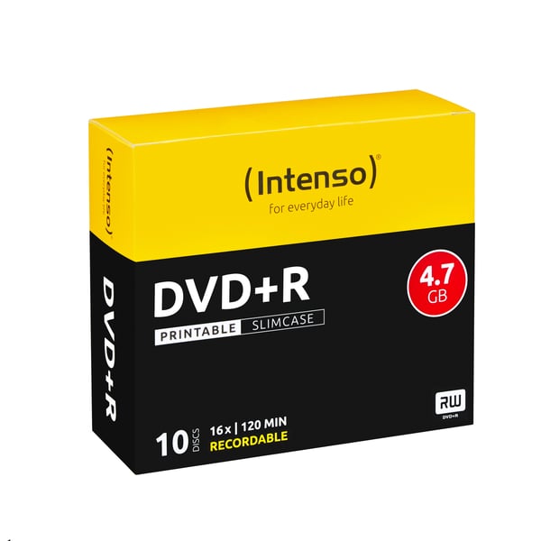 Intenso DVD+R 4.7GB, Printable, 16x 4,7 GB 10 styck