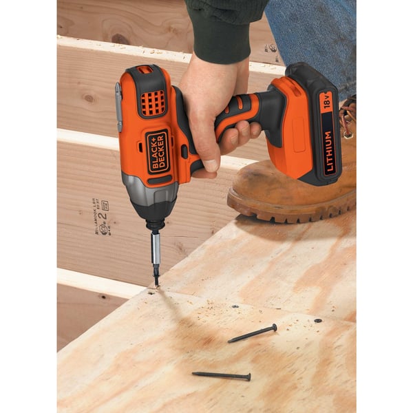 Miniatyrbillede 4 af 7: Black & Decker BDCIM18N-XJ elektrisk skruetrækker & slagbor 3000 rpm Sort, Orange