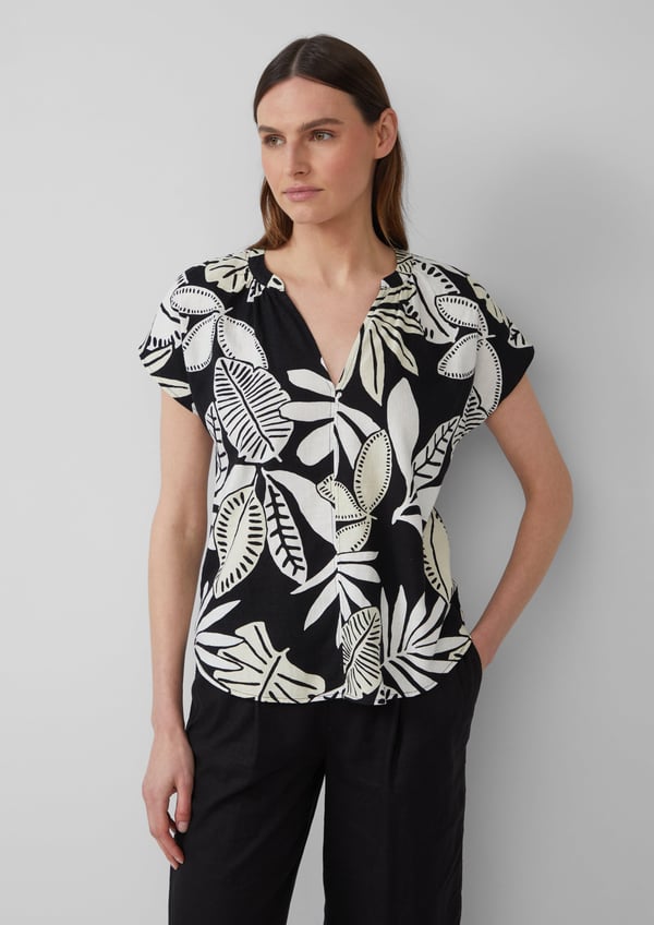 s.Oliver 2165750.99A0.46 skjorte & top Bluse Ærmeløs Linned