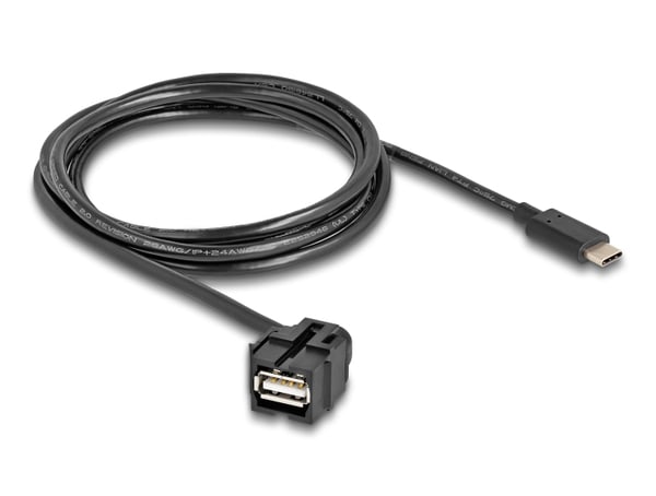 Miniatyrbillede 2 af 2: DeLOCK 88057 USB-kabel USB 2.0 1,5 m USB A USB C Sort