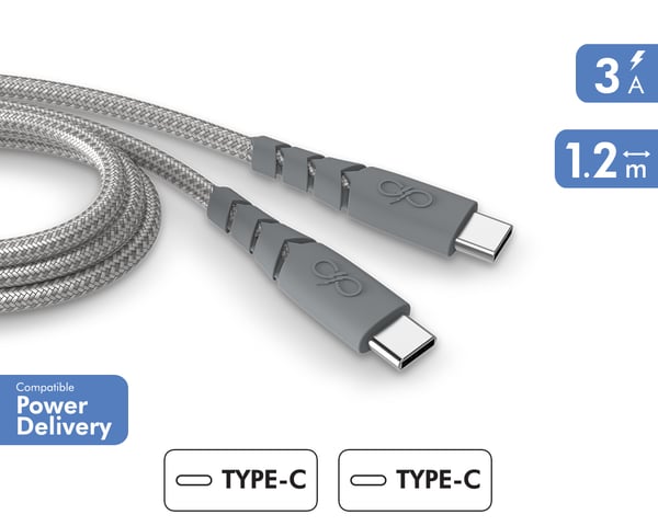 Miniatyrbillede 1 af 5: FORCE CASE FPCBLCC1M2MRG kabel til mobiltelefon Grå