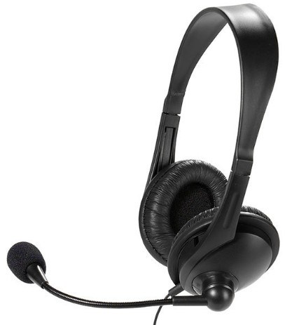 Vivanco 36671 hovedtelefoner/headset Ledningsført Kontor/Callcenter Sort
