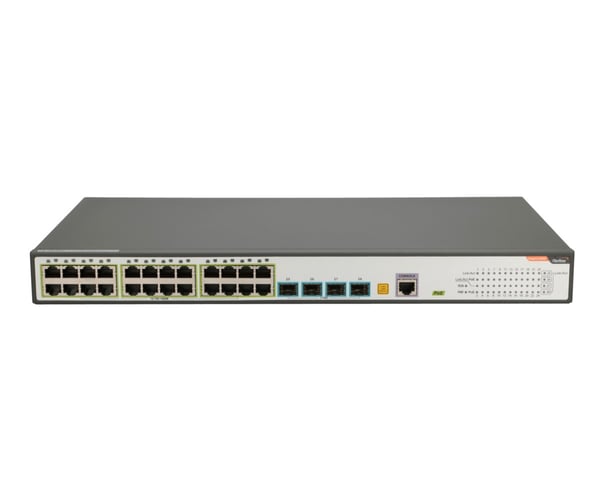 Miniatyrbild 1 av 8: FiberHome S4820-28T-X-PE-AC nätverksswitchar hanterad L2/L3 Gigabit Ethernet (10/100/1000) Strömförsörjning via Ethernet (PoE) stöd 1U Svart, Grå
