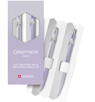 Miniatyrbild 2 av 2: Caran d-Ache Set 849 Blooming Lavender Kulspetspenna Mekanisk blyertspenna Papperslåda