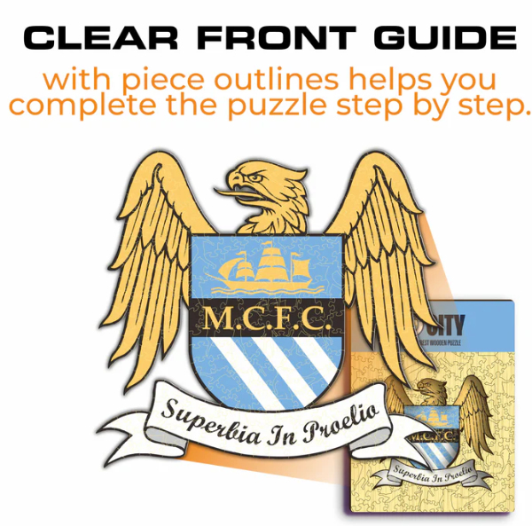Miniatyrbild 3 av 6: Iconic Puzzles Manchester City FC Formpussel 270 styck Idrott