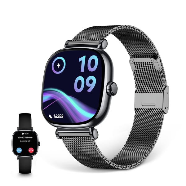 Miniatyrbillede 1 af 12: Ksix BXSW30N Smartwatch og sportsur 4,32 cm (1.7") AMOLED Digital Berøringsskærm Sort