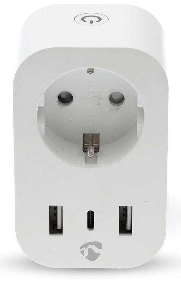 Nedis WIFIP121EWT smart stik 3680 W Hjem, Kontor Hvid