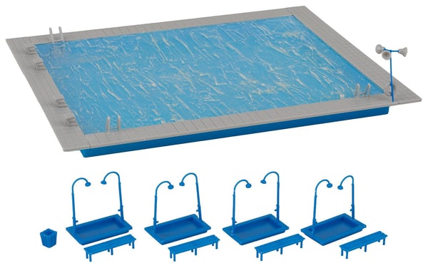 FALLER 190136 skalamodell dele og tilbehør Swimmingpool og redskabsskur