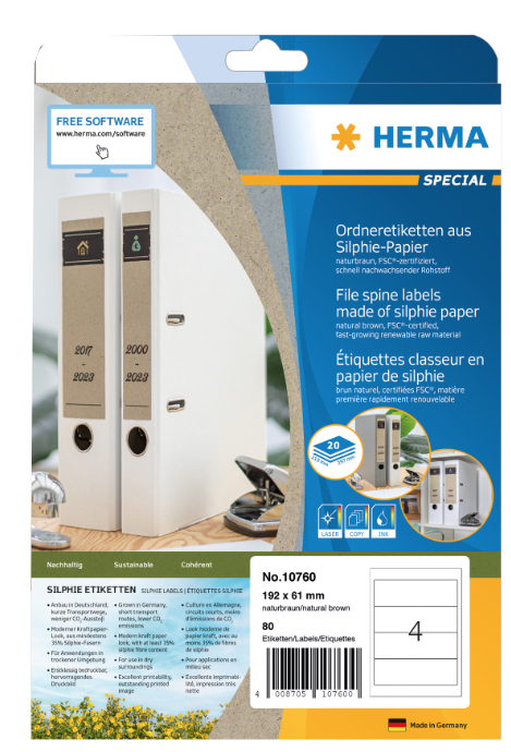 HERMA 10760 självhäftande etiketter Rektangel Permanent Brun 80 styck HERMA 10760 självhäftande etiketter Rektangel Permanent Brun 80 styck