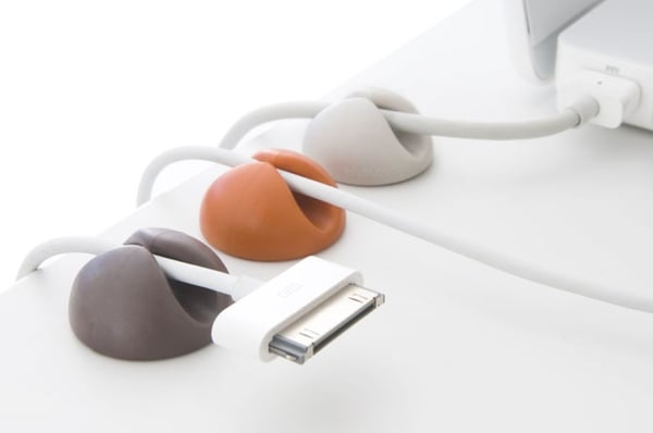 Bluelounge CableDrop Mini sladdvindor Brun 9 styck