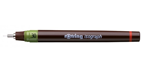 Miniatyrbild 3 av 4: Rotring Isograph 0.2/0.3/0.5 Gelpenna med kork Svart 4 styck