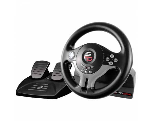 Subsonic SV200 Svart, Grå USB Ratt + Pedaler Nintendo Switch, PC, PlayStation 4, Xbox