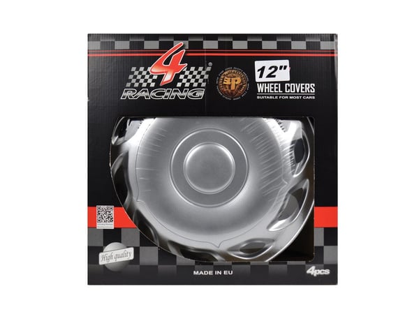 Górecki 2211164 hjulkapsel 30,5 cm (12") Plast Sølv 4 stk