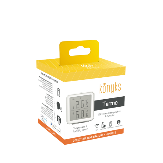 Konyks Termo Indendørs Temperatur og luftfugtighedssensor Fritstående Trådløs