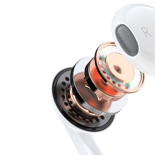 Miniatyrbild 2 av 6: DUDAO X14TPRO Headset Kabel I öra Samtal/musik Vit