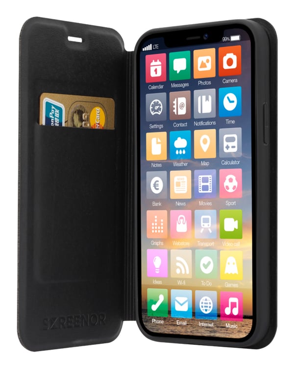 Miniatyrbillede 3 af 4: Screenor Clever mobiltelefon etui 16,8 cm (6.6") Cover Sort