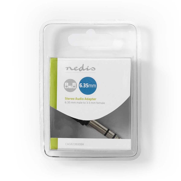 Miniatyrbillede 2 af 3: Nedis CAGB23930BK kabel kønsskifter 6.35 mm 3.5 mm Sort