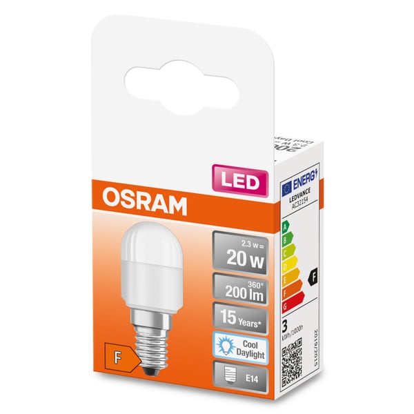 Osram STAR LED-lampe Cool dagslys 6500 K 2,3 W E14 F