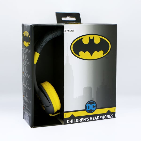 Miniatyrbild 4 av 7: OTL Technologies DC Comics Bat signal Hörlurar Kabel Huvudband Musik Svart, Gul
