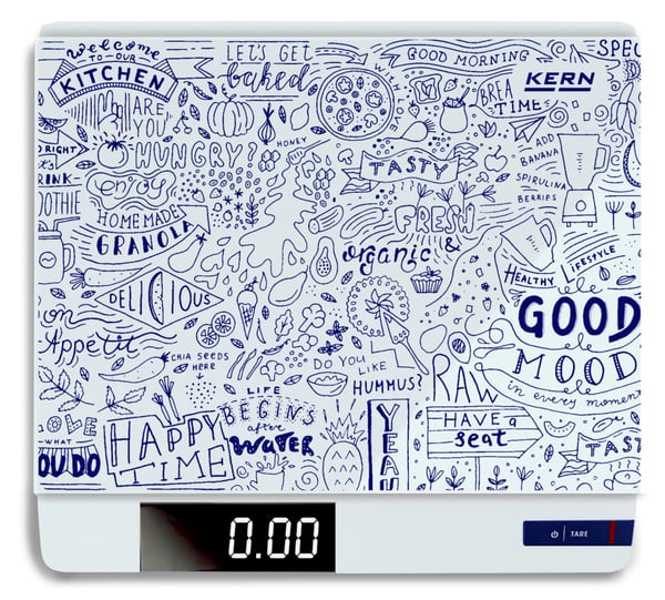 Miniatyrbild 4 av 4: KERN & SOHN Küchenwaage Vit, Blå