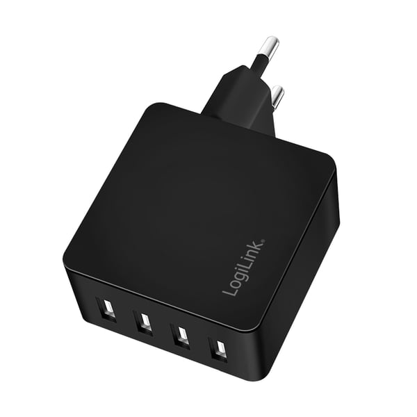 LogiLink PA0336 oplader til mobil enhed Universel Sort Vekselstrøm Hurtig opladning Indendørs