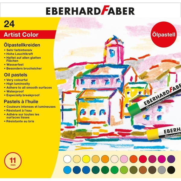 Miniatyrbillede 1 af 2: Eberhard Faber Artist Color Oil Pastel 24 stk