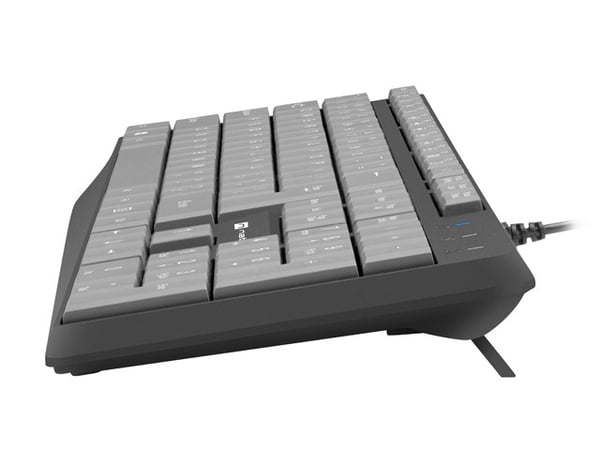 NATEC NAUTILUS tastatur Hjemme/kontor USB QWERTY US International Sort, Grå