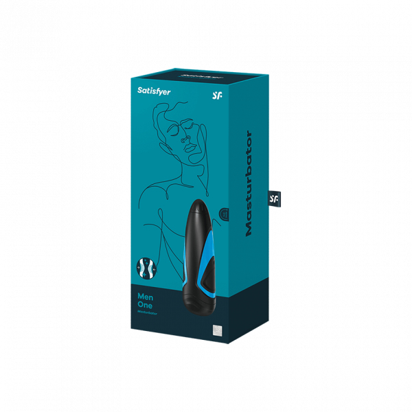 Miniatyrbillede 4 af 4: Satisfyer Men One Sort, Blå Acrylonitrilbutadienstyren, Silikone