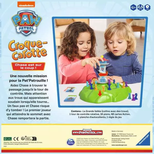 Ravensburger Croque Carotte Pat'Patrouille Jeux enfants à partir de [age] ans 20 min Kortspel Familj