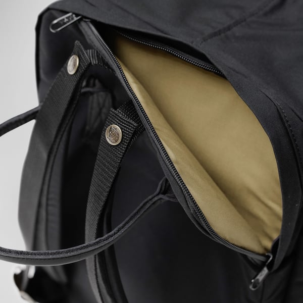 Fjällräven Kanken No.2 rygsæk Fritidsrygsæk Sort Bomuld, Læder, Genanvendt polyester