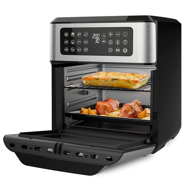 Pikkukuva 2 / 6: Taurus Air Fry Digital Grill Yksi 12 L Erillinen 1800 W Kuumakiertoilmakypsennin Musta, Ruostumaton teräs
