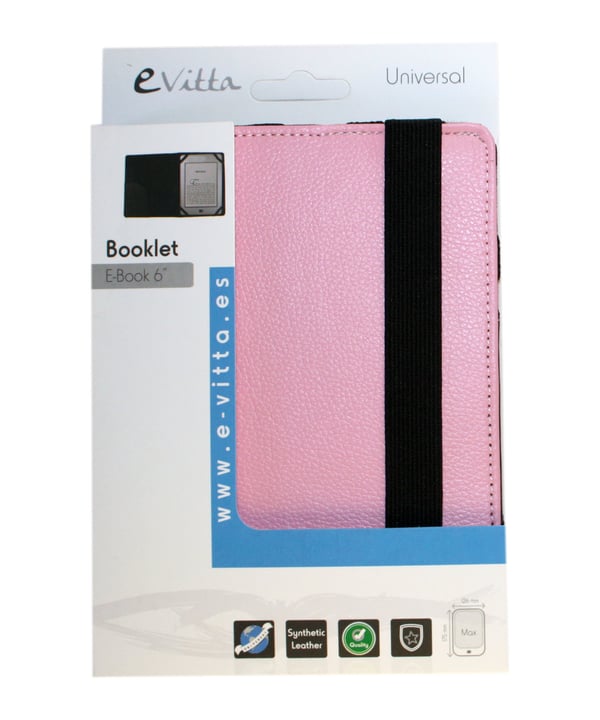e-Vitta Booklet 6P e- bog etui 15,2 cm (6") Folie Lyserød, Hvid