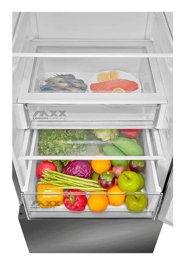 Midea MDRB600MME46 køle-/fryseskab Fritstående 443 L Rustfrit stål